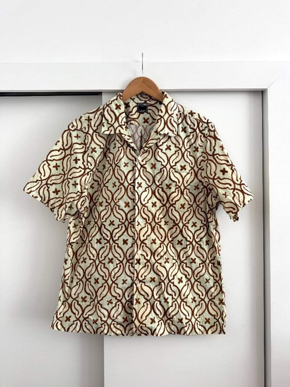 Todd Snyder Painterly Tile Short Sleeve Shirt XL